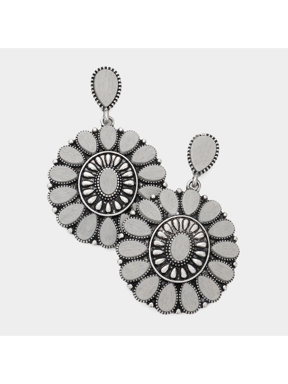NEW Wood Western Design Dangle Earrings